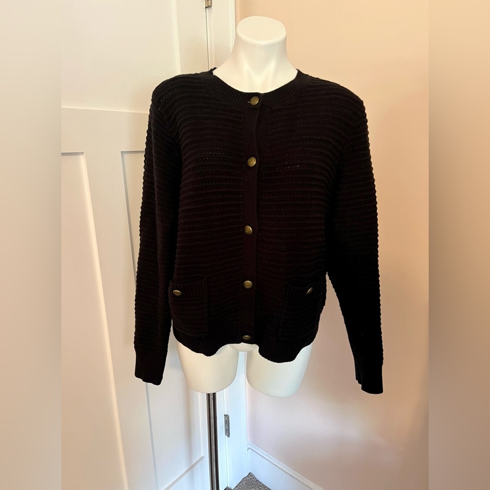 LOFT Classic Black Knit Blazer